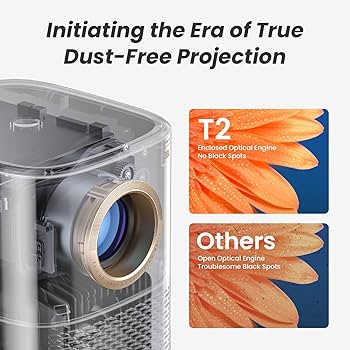 Yaber T2 Outdoor Projector - Immersive Audio and Portable Power